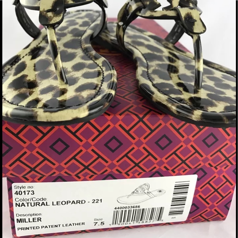 Tory Burch Miller Sandals Thong Flip Flop leopard - Picture 6 of 8